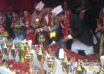 बागमती प्रदेशको सामाजिक विकास मन्त्रीद्वारा दोस्रो राष्टपति रनिङ शिला प्रतियोगिता उद्घाटन ।