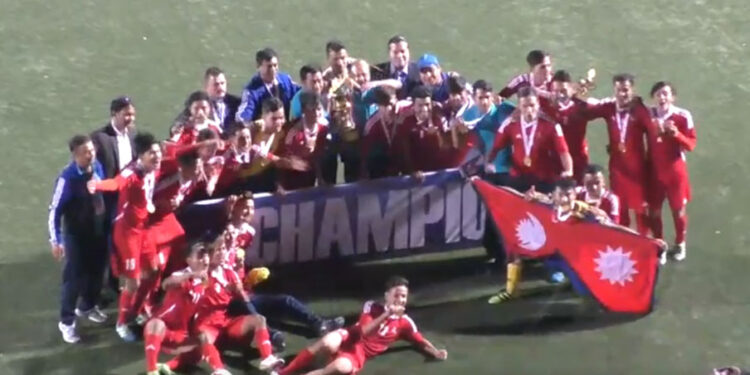 भारतलाई हराउँदै नेपाल बन्यो साफ यू-१८ च्याम्पियन