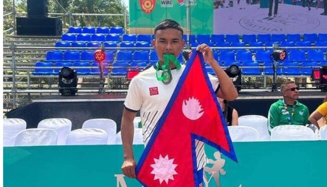 अन्तर्राष्ट्रिय फाइटरसँग भिड्दै रामेछापका मुवाईथाई खेलाडी लालबहादुर