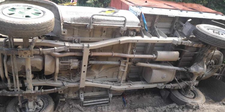 रामेछापको लिखु हाइड्रोपावरमा आउदै गरेको बोलेरो दुर्घटना